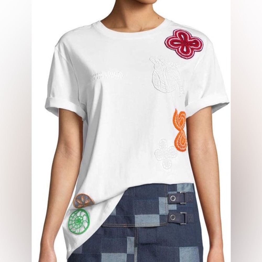 Opening Ceremony crochet floral tee S